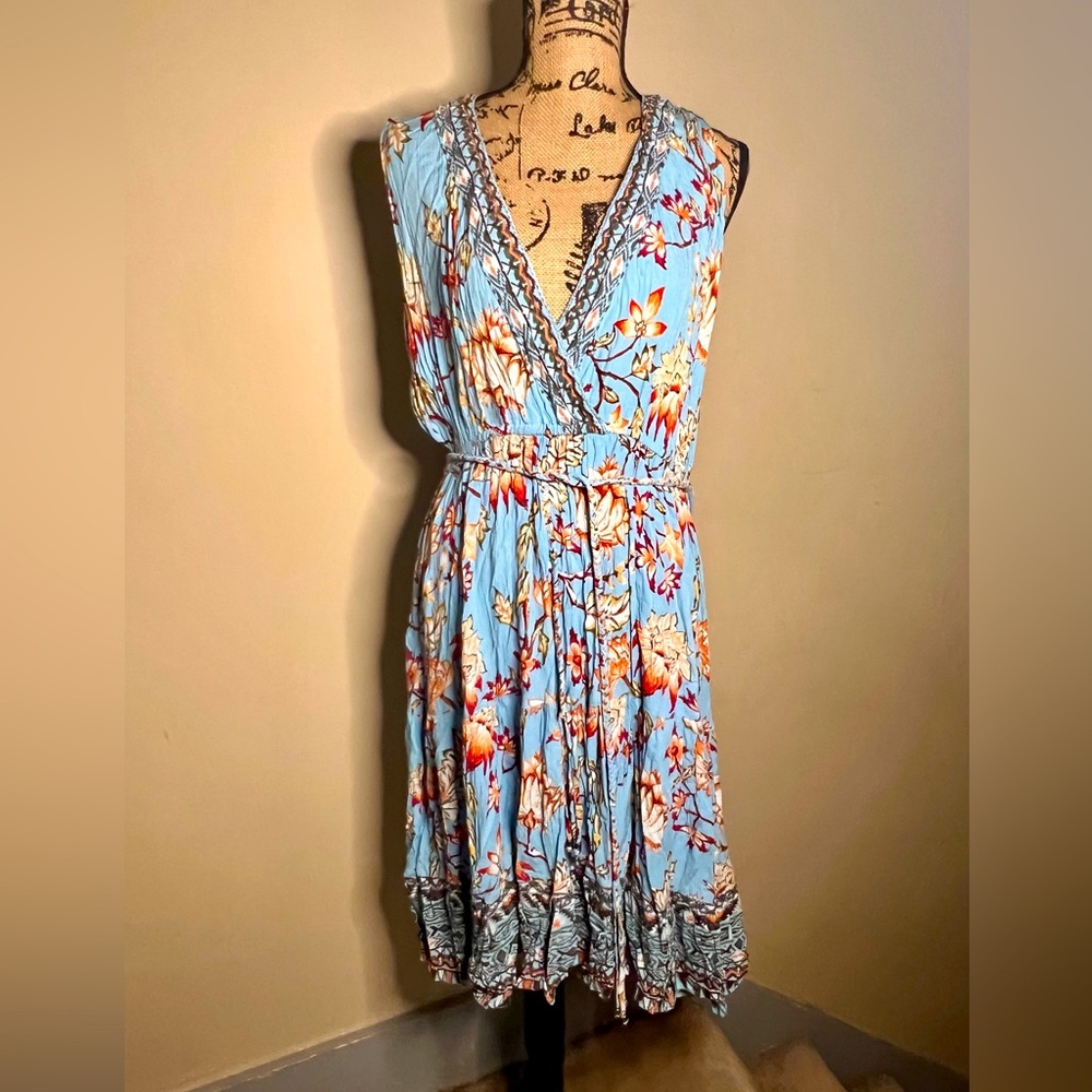 Sivana, Charlotte Sleeveless Faux Wrap Dress